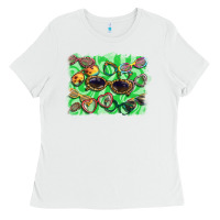 White sunglasses background Ladies Tee - BarkalooDesign