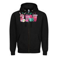 Black nurse fuel coffee cups Zipper Hoodie - texasbilliewilder
