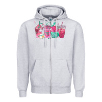 Heather Grey nurse fuel coffee cups Zipper Hoodie - texasbilliewilder