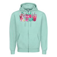 Seafoam nurse fuel coffee cups Zipper Hoodie - texasbilliewilder