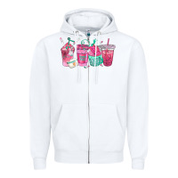 White nurse fuel coffee cups Zipper Hoodie - texasbilliewilder