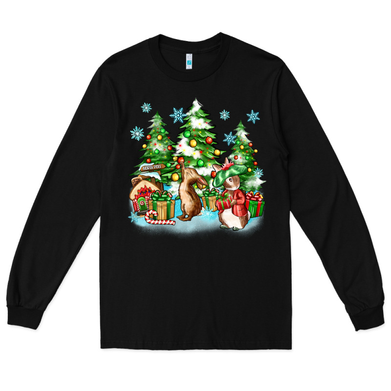 Christmas Rabbits Long Sleeve Tee by Zillion Design Studio | Teevron