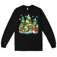 Black christmas rabbits Long Sleeve Tee - Zillion Design Studio