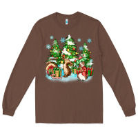 Chestnut christmas rabbits Long Sleeve Tee - Zillion Design Studio