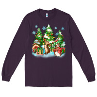 Plum christmas rabbits Long Sleeve Tee - Zillion Design Studio