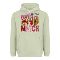 Matcha we're a perfect match Heavyweight Hoodie - OliviaCreatesArt