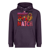 Plum we're a perfect match Heavyweight Hoodie - OliviaCreatesArt