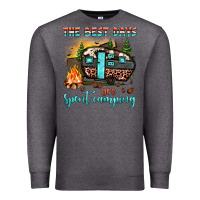Charcoal Heather the best days are spent camping Premium Sweatshirt - JahusDesignShop