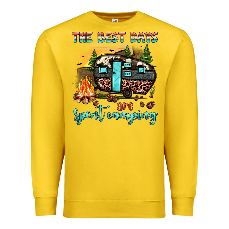 The Best Days Are Spent Camping Premium Sweatshirt by JahusDesignShop | Teevron