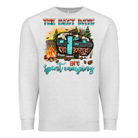 Oatmeal Heather the best days are spent camping Premium Sweatshirt - JahusDesignShop