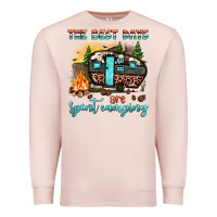 Pale Pink the best days are spent camping Premium Sweatshirt - JahusDesignShop