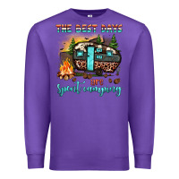 Purple the best days are spent camping Premium Sweatshirt - JahusDesignShop