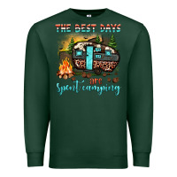 Sports Green the best days are spent camping Premium Sweatshirt - JahusDesignShop