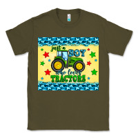 Army Green just a boy who loves tractors Classic Tee - Zillion Design Studio
