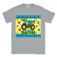 Heather Grey just a boy who loves tractors Classic Tee - Zillion Design Studio