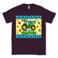 Plum just a boy who loves tractors Classic Tee - Zillion Design Studio