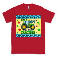 Red just a boy who loves tractors Classic Tee - Zillion Design Studio