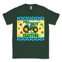 Sports Green just a boy who loves tractors Classic Tee - Zillion Design Studio