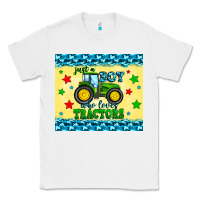 White just a boy who loves tractors Classic Tee - Zillion Design Studio