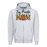 Heather Grey western toy poodle mom Zipper Hoodie - RanaPortraitStore