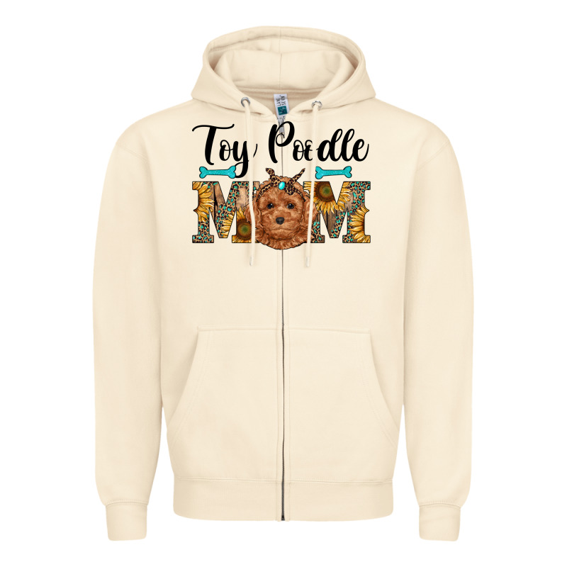Western Toy Poodle Mom Zipper Hoodie by RanaPortraitStore | Teevron