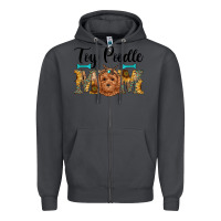 Smoke western toy poodle mom Zipper Hoodie - RanaPortraitStore