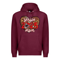Burgundy senior 2025 mom football Premium Hoodie - MaliasSmallBusiness