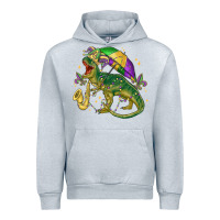 Heather Grey mardi gras tree rex Urban Hoodie - MaliasSmallBusiness