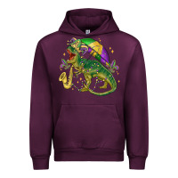 Mauve Wine mardi gras tree rex Urban Hoodie - MaliasSmallBusiness