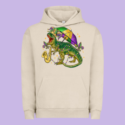 Mardi Gras Tree Rex Urban Hoodie Designed By Maliassmallbusiness