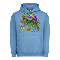 Pigment Pebble Blue mardi gras tree rex Urban Hoodie - MaliasSmallBusiness