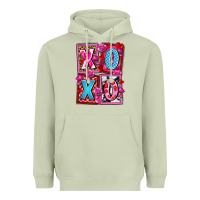 Matcha xoxo with roses and candies olivia Heavyweight Hoodie - OliviaCreatesArt