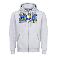 Heather Grey mom volleyball Zipper Hoodie - Zillion Design Studio