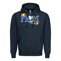 Navy mom volleyball Zipper Hoodie - Zillion Design Studio
