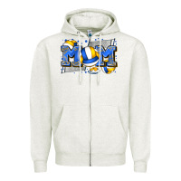 Oatmeal Heather mom volleyball Zipper Hoodie - Zillion Design Studio