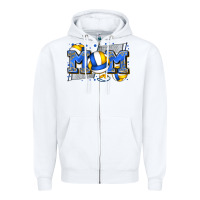 White mom volleyball Zipper Hoodie - Zillion Design Studio