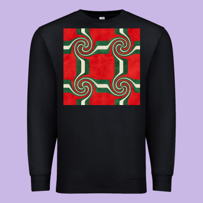 Retro Christmas Seamless Pattern Premium Sweatshirt Designed By Bundleandbundleshop