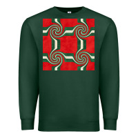 Sports Green retro christmas seamless pattern Premium Sweatshirt - BundleAndBundleShop