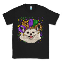 Black mardi gras hat white pomeranian Classic Tee - RanaPortraitStore