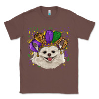 Chestnut mardi gras hat white pomeranian Classic Tee - RanaPortraitStore