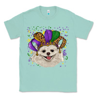 Seafoam mardi gras hat white pomeranian Classic Tee - RanaPortraitStore