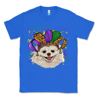 True Royal mardi gras hat white pomeranian Classic Tee - RanaPortraitStore