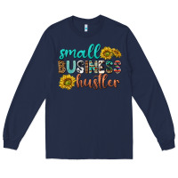Navy small business hustler Long Sleeve Tee - texasbilliewilder