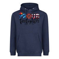 Navy proud firefighter Heavyweight Hoodie - HRA Design Shop