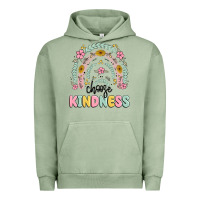 Pigment Oil Green choose kindness Urban Hoodie - MaliasSmallBusiness
