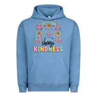 Pigment Pebble Blue choose kindness Urban Hoodie - MaliasSmallBusiness
