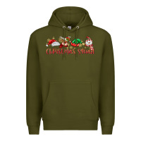 Army Green christmas squad Premium Hoodie - MaliasSmallBusiness