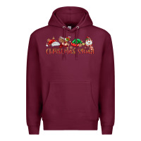 Burgundy christmas squad Premium Hoodie - MaliasSmallBusiness