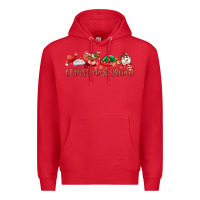 Red christmas squad Premium Hoodie - MaliasSmallBusiness