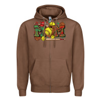Chestnut mom softball Zipper Hoodie - Zillion Design Studio